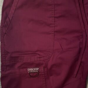 Cherokee Women’s Petite Burgundy Scrub Pants